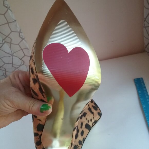 Woman' Shoes Pumps Size 9 "Luichiny" leopard Print Suede, 5.50 Heel, 1" Platform - Picture 13 of 16